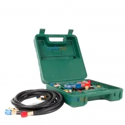 Hongsen HS-M01-134-A 2'li Manifold Seti (Çantalı) - Otomotiv İçin - R22, R134a, R1234yf