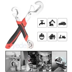 Çok Fonksiyonlu 8-32mm Ayarlanabilir Evrensel Anahtar Seti – İngiliz Anahtarı, Su Boru Anahtarı ve Lokma Anahtar Yerine Kullanılabilir