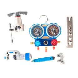CT-8A Manifold Saati, Havşa, Çapak Temizleme ve Boru Kesme HVAC Seti - R22, R-134A, R-410A, R-404