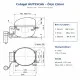 Cubigel NUT55CAb Hermetik Kompresör – 1/5 HP, R290, LBP 264 W