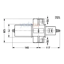 Danfoss 003F1232 WVFX 32 Su Basınç Regülatörü 1 1/4" G, 11 m³/h Kv, 4-17 bar