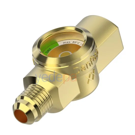 Danfoss SGP 10 N Gözetleme Camı – Rakorlu 3/8", N Tipi Nem Göstergeli, 52 bar MWP (014L0172)