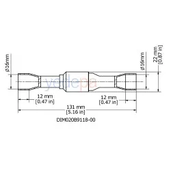 Danfoss 020B1052 NRV 12S 5/8" ODF Düz Tip Kaynaklı Çekvalf – 2.42 m³/h Kv, 49 bar