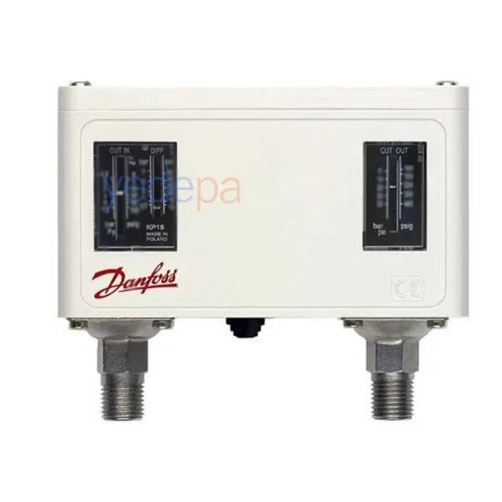 Danfoss KP15 Basınç Şalteri Presostat (060-514166) – Çift Taraflı, SPDT, Otomatik Reset, 1/4” Flare, IP44