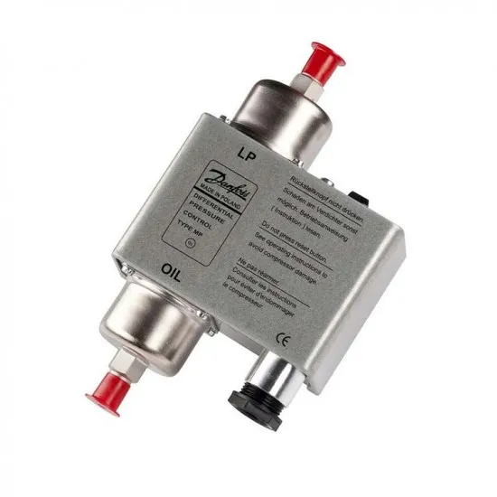 Danfoss MP54 Yağ Basınç Kontrol Anahtarı (060B016791) – SPDT Kontak, 1/4” Flare, IP20, 17 bar