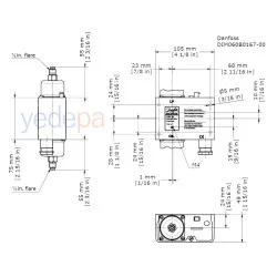 Danfoss MP54 Yağ Basınç Kontrol Anahtarı (060B016791) – SPDT Kontak, 1/4” Flare, IP20, 17 bar