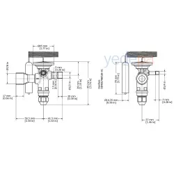 Danfoss TGE Termostatik Genleşme Valfi - R407C, Dış Dengeli, 1/2" x 7/8" Lehimli (ODF) - 13 kW - Parça No: 067N4002