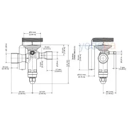 Danfoss TGE Termostatik Genleşme Valfi - R407C, Dış Dengeli, Dengeli Port, 7/8" x 1 1/8" Lehimli, MOP 15°C - 62 kW - Parça No: 067N4013