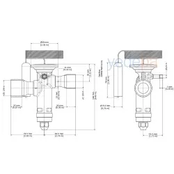 Danfoss TGE Termostatik Genleşme Valfi - R407C, Dış Dengeli, Dengeli Port, 1 1/8" x 1 3/8" Lehimli, MOP 15°C - 121 kW - Parça No: 067N4019