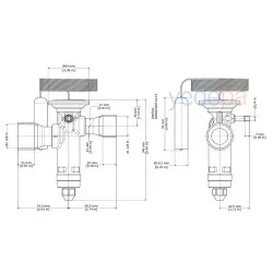 Danfoss TGE Termostatik Genleşme Valfi - R134a / R513A, Dış Dengeli, Dengeli Port, 1 1/8" x 1 3/8" Lehimli - 87 kW - Parça No: 067N5169