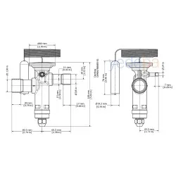 Danfoss TGE Termostatik Genleşme Valfi - R410A, Dış Dengeli, Dengeli Port, 7/8" x 1 1/8" Lehimli - 110 kW - Parça No: 067N9285
