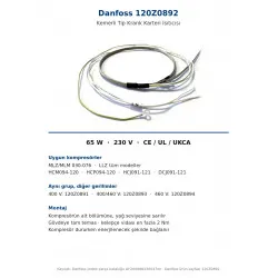 Danfoss 120Z0892 Kemerli Tip Krank Karteri Isıtıcısı – 65 W / 230 V | MLZ 030-076, LLZ İçin