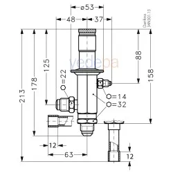 Danfoss CPCE 15 Sıcak Gaz Baypas Regülatörü – 5/8" ODF, Pilot Kontrollü, 0-6 bar Ayar Aralığı