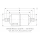 Danfoss DMB 163S ორმხრივი ფილტრ-ოსუშიტელი – 023Z1476, 3/8 დიუმი ODF ჩასარჩილი, თბური ტუმბოს Bi-Flow ფილტრ-ოსუშიტელი