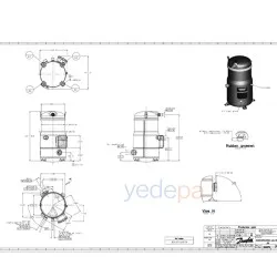 Danfoss DSH090A4ALD 120H1511 Scroll Kompresör