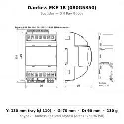 Danfoss EKE 1B Superheat (Kızgınlık) Kontrolörü / EEV Sürücü (080G5350) | 24V | Modbus RS485