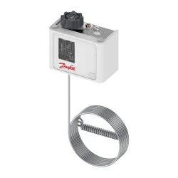 Danfoss KP 61 Termostat (060L110266) – −30 / +13 °C, SPDT, Otomatik Reset, 2 m Kılcal Borulu Uzak Sensör
