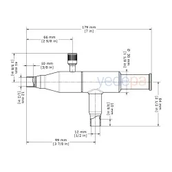 Danfoss KVR 12 Yoğuşma Basınç Regülatörü – 1/2" ODF Kaynaklı Bağlantı, 28 bar Maks. Basınç