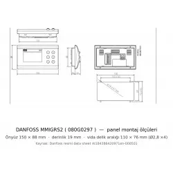 Danfoss MMIGRS2 Grafik Ekranlı Uzak Kumanda Paneli (080G0297) | EKE / MCX Serisi İçin | CANbus