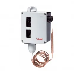 Danfoss RT 3 Endüstriyel Termostat (017-501466) | −25 / +15 °C, Kılcal Sensörlü, SPDT, IP66