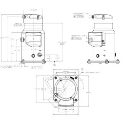 Danfoss SH 295 Scroll Kompresör - 20 HP, 59.742 Watt (302.080 BTU), R410A Soğutucu Gaz, Endüstriyel ve Ticari Soğutma Sistemleri