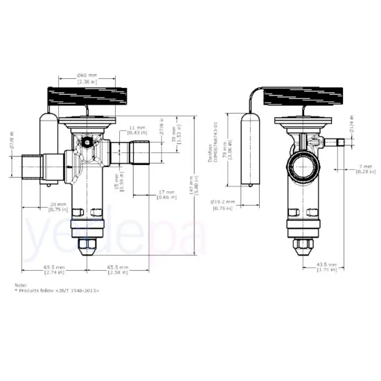 Danfoss Sıcak Gaz Bypass Regülatörü TGHE Modeli 067N8321