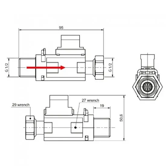 Demirdöküm - Eca Kombi Su Akış Şalteri (Rekorlu) - GTE