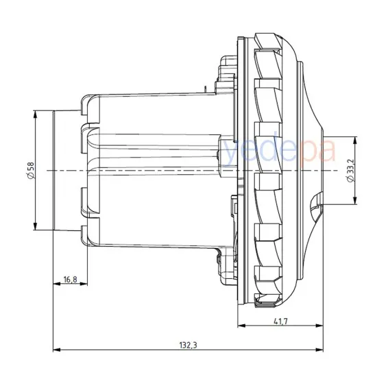 Domel 467.3.618-2 Elektrikli Süpürge Motoru 1600W