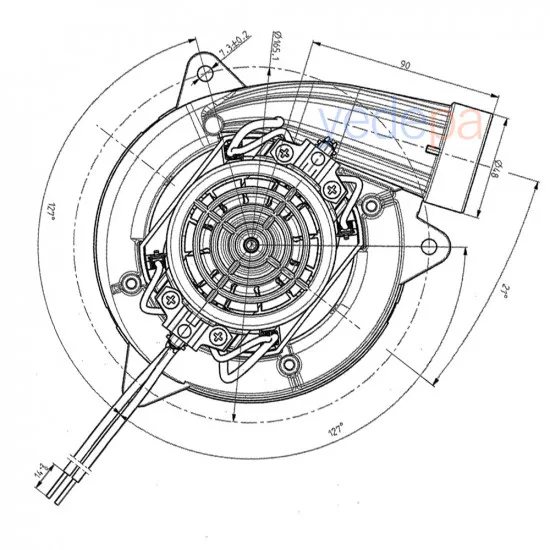 Domel 491.3.405 Elektrikli Süpürge Motoru Egzoslu 24 Volt 550W