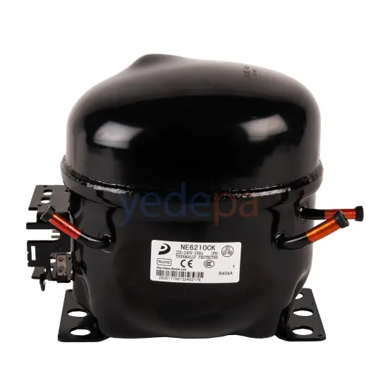 Donper NE6210CK 3/8 HP R404A Orta/Yüksek Sıcaklık Ticari Soğutma Kompresörü – CSIR Motorlu, 220-240V 50Hz, 1250W Kapasiteli