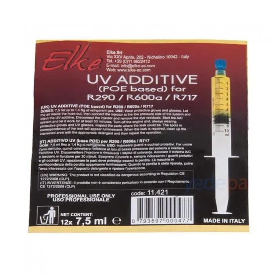 Elke 11.421 Soğutucu Sistem Kaçak Tespiti R290 - R600 - R717 7.5ML