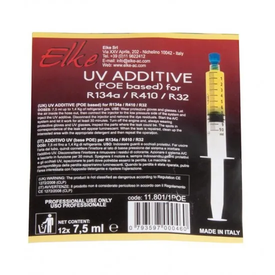 Elke 11.801 Soğutucu Sistem Kaçak Tespiti R134 - R410 - R32 7.5ML