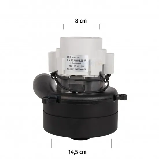 EMB İtalyan 24V Çift Fan Egzozlu Süpürge Motoru