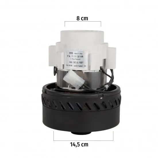EMB İtalyan 24V (DC) Çift Fanlı Süpürge Motoru (Çıkıntılı)