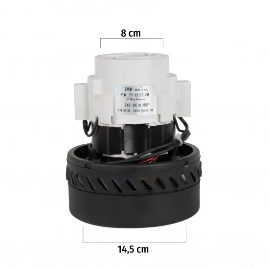 EMB İtalyan 24V (DC) Çift Fanlı Süpürge Motoru