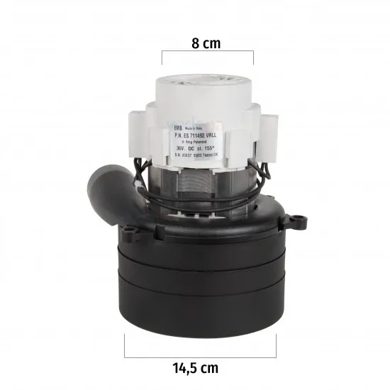 EMB İtalyan 36V (DC) Üç Fan Egzozlu Süpürge Motoru