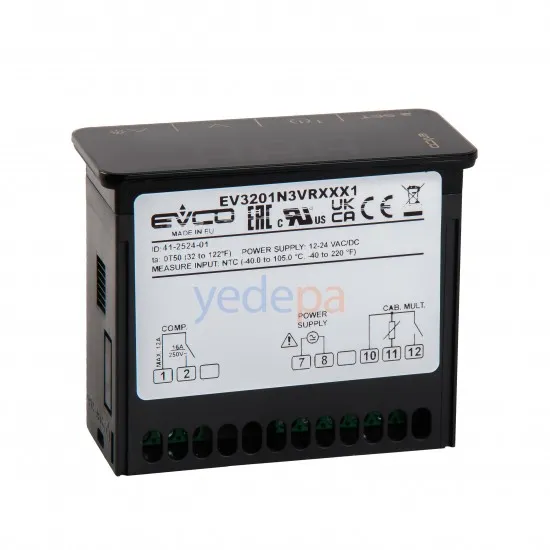 Evco Dokunmatik Dijital 12-24 Volt DC Termostat EV3201N3