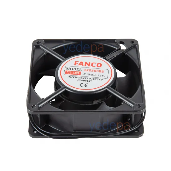 FANCO 12038SB5 120x120x38mm 220V AC Aksiyel Kare Fan (Yağlı Yataklı)