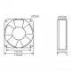 Fanco 17051BB5 220V Aksiyel Soğutucu Kare Fan (170x170x51 mm)