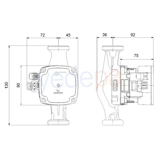 Grundfos UPM3 AUTO 25-70 130 ZZZ Kombi Sirkülasyon Pompası