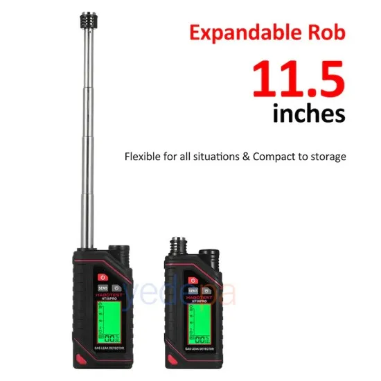 HABOTEST HT58PRO Gaz Kaçak Dedektörü – Metan, LPG, Propan, Asetilen ve Diğer Yanıcı Gazlar İçin Hızlı Tespit Cihazı