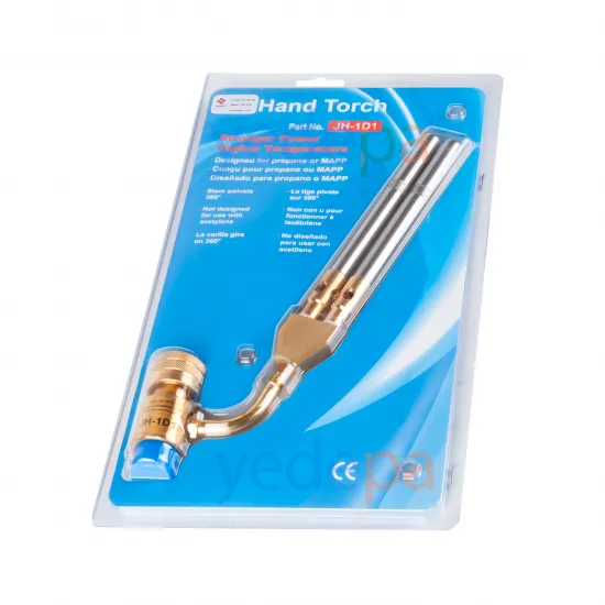 Hand Torch JH-1D1 - Çift Uçlu Propan - MAPP Gaz Hamlaç Elcek (Şaloma) ve MAPP Gaz Dolu Kartuşu