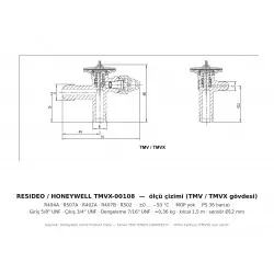 Resideo (Honeywell) TMVX-00108 Termostatik Genleşme Valfi – R404A/R507A, Dış Denge, ±0…−50 °C, Değiştirilebilir Orifis