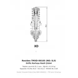Resideo (Honeywell) TMXD-00105 Orifis Kartuşu NO: 8,0 – TMX Serisi Ekspansiyon Valfleri İçin