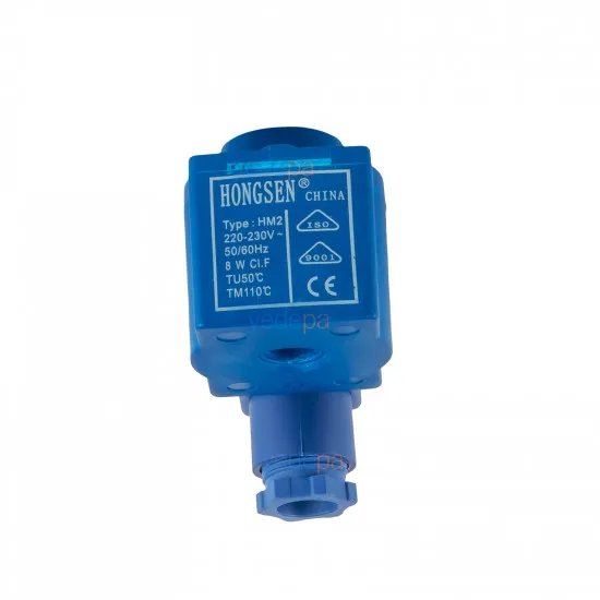 Hongsen HM2 Solenoid Valf Bobini – 220-230V AC, 8W, DIN Konnektörlü (Model 10)