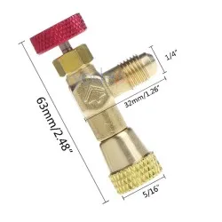 Hongsen HS-1221 Soğutucu Gaz Şarj Kontrol Vanası 1/4- 5/16
