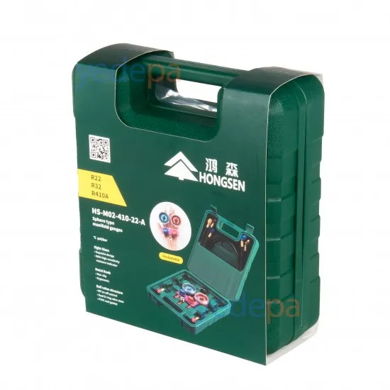 Hongsen HS-M02-410-22-A 2'li Manifold Seti (Çantalı) - R134A, R22, R32, ve R410