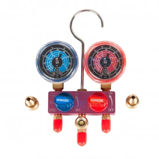 Hongsen HS-M02-410-22-A 2'li Manifold Seti (Çantalı) - R134A, R22, R32, ve R410