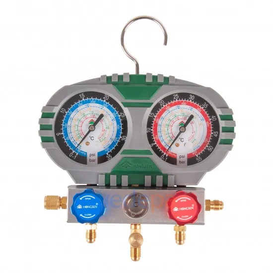 HONGSEN HS-S60-104 Manifold Saat Takımı – R410A, R407C, R404A, R134A Uyumlu