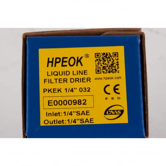 Hpeok PKEK-032 Likit Hattı Kurutucu Filtre Drayer | 1/4 inç SAE Rakorlu, Taş Tip | R134a, R22, R407C, R404A, R507, R502 Uyumlu